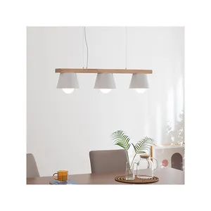 Luminária suspensa decorativa de madeira Boi 3 luzes, preço barato por atacado com luzes pendentes de boa qualidade para ambientes internos