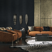 Canapé de luxe moderne en velours texturé effet froissé, idéal pour villas, hôtels, salons et projets de design.