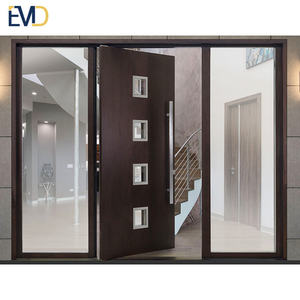 ประตูบานพับหน้าบ้านอลูมิเนียมดีไซน์ทันสมัยสไตล์ใหม่สำหรับวิลล่า - Product Image 1