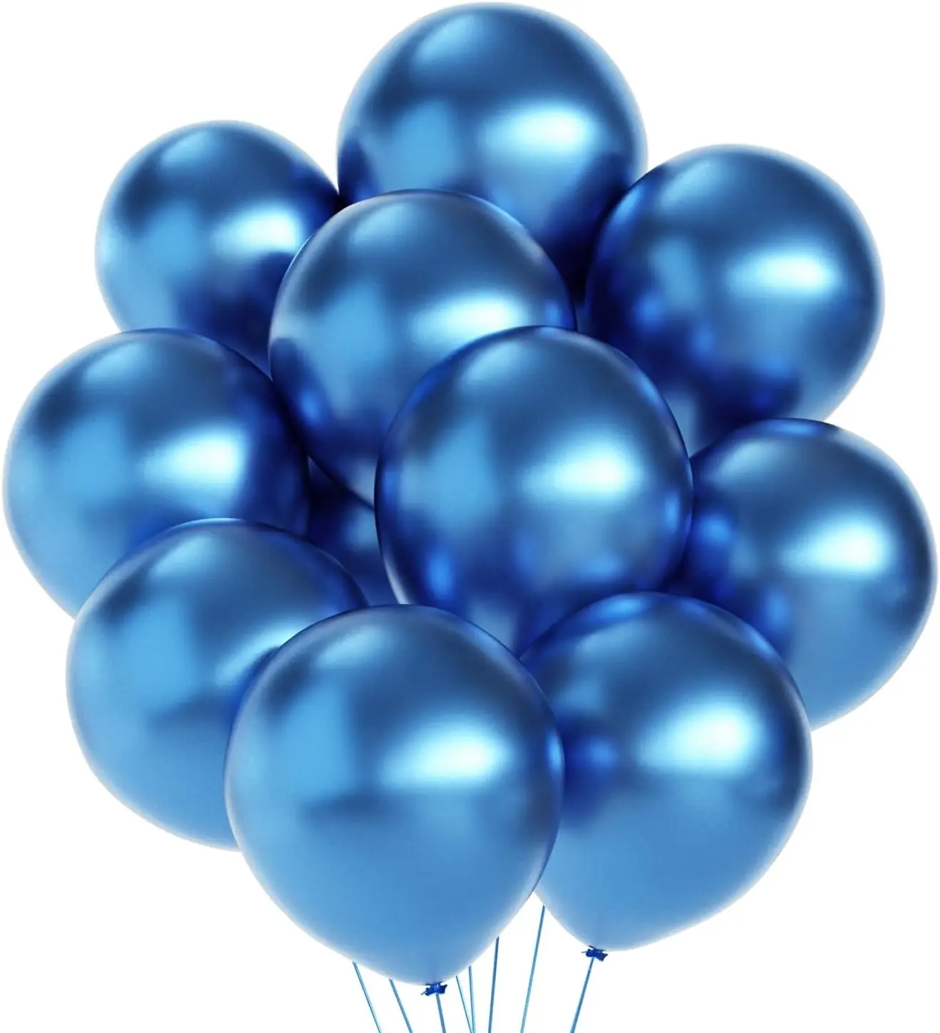 JYAO metallische blaue Ballons für Parties 12 Zoll Latex Globo Chrom Geburtstag Party Ballon