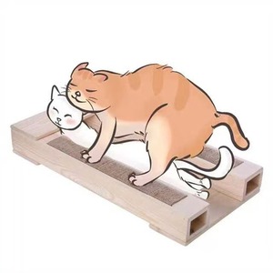 Plateforme à gratter pour chat en bois massif avec tapis en corde de chanvre, mobilier durable pour animaux de compagnie - Product Image 1