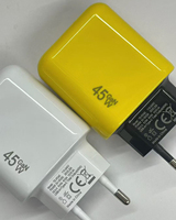 Cargador Superrápido GaN Real de 45 W con Puerto Tipo-C + USB-A, PD45W, Compatible con Carga de Portátiles
