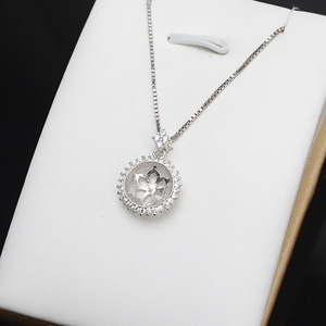 Base para Colgante de Cabeza Femenina de Plata S925 con Perla de 9-10 mm, Accesorios Personalizados para DIY, Base Vacía con Patrón Único - Product Image 4