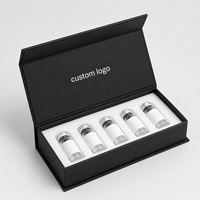 Boîtes personnalisées imprimées pour flacons de 5 ml et 10 ml, emballage pour petites bouteilles avec étiquettes holographiques et plateau de maintien en plastique – Vente en gros