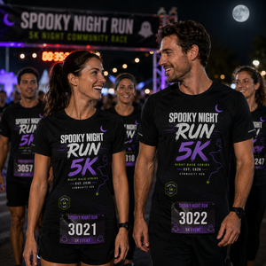 Camiseta para Carrera Nocturna de Halloween, 5K, Ropa Personalizada para Eventos de Carrera - Product Image 4