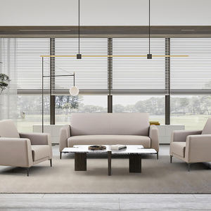 Conjunto de combinación de recepción de negocios modernos Sofá de cuero para oficina en casa para uso comercial y hotelero - Product Image 1