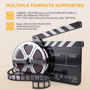 Reproductor de DVD Portátil para Auto DBPOWER de 16.9 Pulgadas con Pantalla Giratoria HD, Compatible con USB y Tarjeta SD, Modelo Negro - Product Image 3