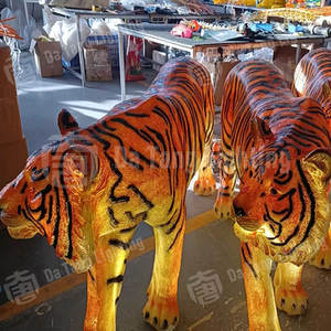 Estatua de Tigre de Resina Personalizable con Luces LED para Jardín Exterior y Parque, Iluminación para Festivales, Lámpara de Animal Impermeable IP65 - Product Image 5
