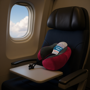 Oreiller de voyage pour le cou, 27x27x13 cm, pour avion, voiture, sommeil confortable, coussin - Product Image 3