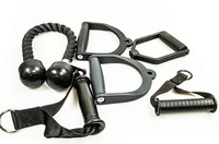 BFT Équipement de fitness multifonctionnel pour salle de sport : Corde de triceps, Poignée en V, Barre de traction latérale, Accessoires pour rack de musculation et squat, Usage commercial