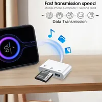 Lecteur de cartes externe multifonctionnel 4-en-1 Type-C pour cartes SD TF et clés USB, accessoire pour téléphone