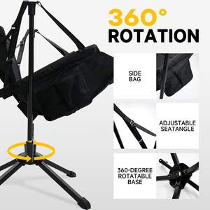 Personalizzato 360 gradi girevole portatile per il tempo libero all'aperto amaca dondolo pieghevole campeggio giardino spiaggia sedie a dondolo - Product Image 4