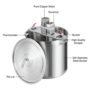 Mezcladora Eléctrica Comercial Automática para Alimentos, Aceite, Pimienta, Chile, Tomate, Azúcar, Salsas, Mermeladas, Sopas, Máquina para Remover y Cocinar en Ollas Calientes - Product Image 2