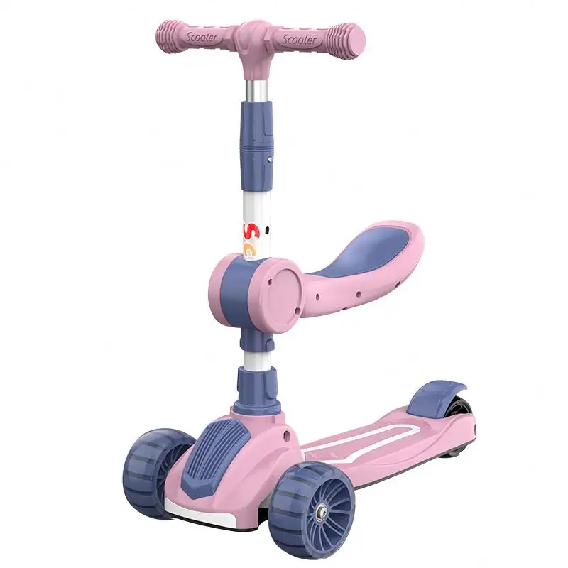 Istaride trẻ em 2 trong 1 đi xe trên xe tay ga 3 bánh xe cho trẻ em nhôm Scooter bé mini Scooter với ghế