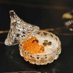 Conteneur de bonbons de haute qualité, pot de stockage en verre transparent en forme de <span class=keywords><strong>goutte</strong></span> <span class=keywords><strong>d</strong></span>'<span class=keywords><strong>eau</strong></span> avec couvercle en verre - Product Image 6