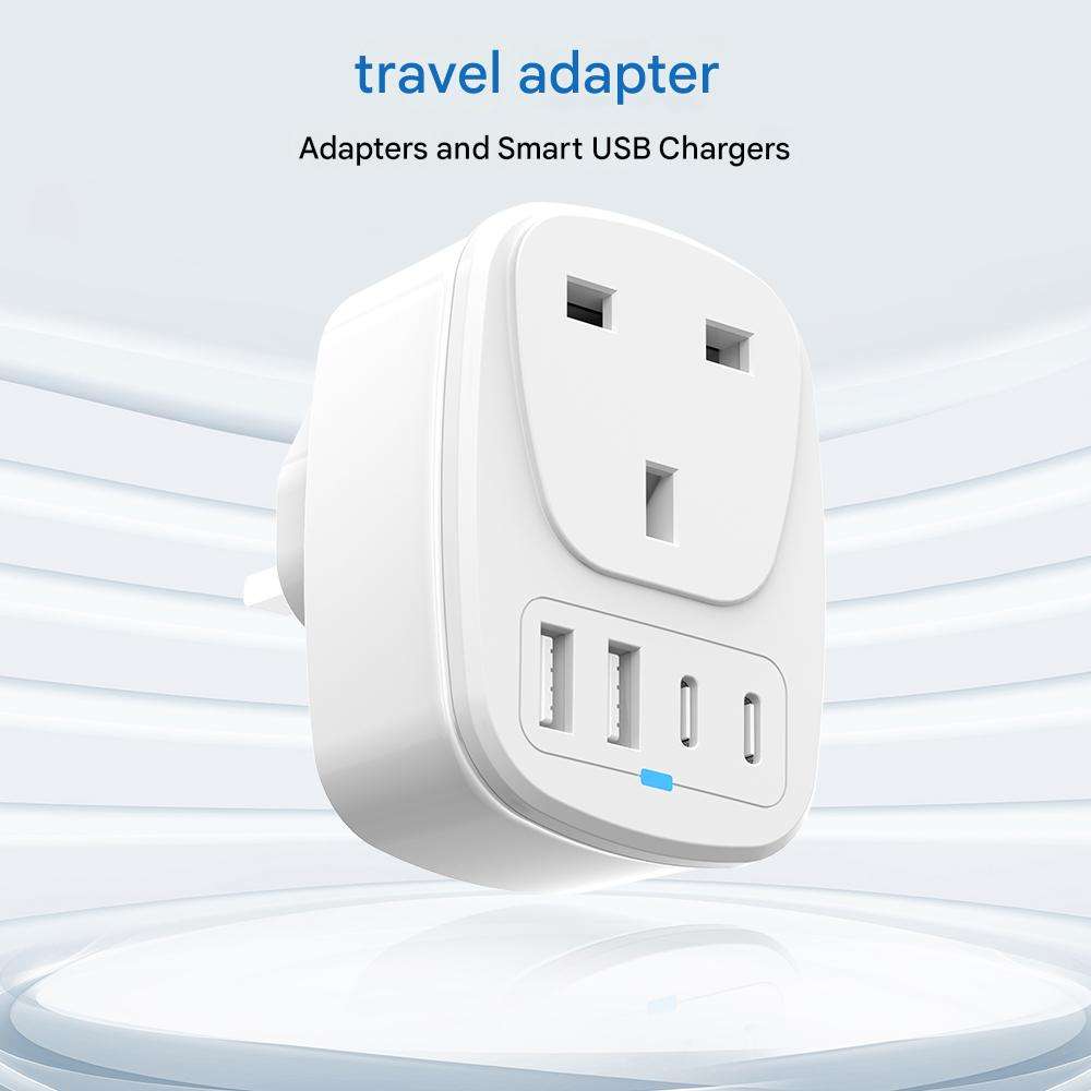 HONPNK US901UK-2A2C18 18W All Worldwide Charging Needs Universal Plug Socket for US Canada Japan Mexico Travel Adapter