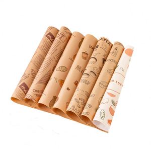 Greaseproof Paper <b>Wrap</b> Bags 30gsm-50gsm Printed Greaseproof Paper Rolls for Bread for Food Packaging - Product Image 1