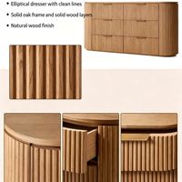 Commode à 6 tiroirs en bois massif, style ferme américaine et rétro français, meuble de rangement pour chambre à coucher, salon et chevet de lit