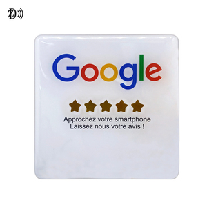 100*100mm Impresión personalizada 13 56MHz NTAG 213 NTAG 215 NTAG 216 Epoxy RFID Google Review Card <span class=keywords><strong>NFC</strong></span> Sticker - Product Image 4