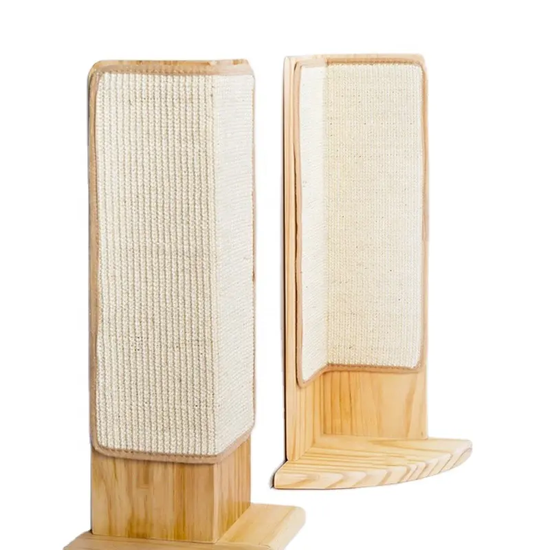 Grattoir mural en bois pour chat, protection pour meubles, canapé, pliable, coin mural, planche à gratter, grattoir en Sisal pour chat