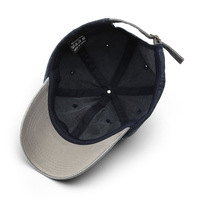 Casquette de baseball vintage délavée, color block, visière contrastante, 6 panneaux, en coton, style Dad Hat, unisexe, décontractée