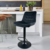 Chaise de bar moderne nordique pour salle à manger, mobilier d'appartement, tabouret de bar premium avec base en métal et repose-pieds