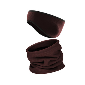 Ensemble cache-cou, cache-oreilles et masque facial coupe-vent en polaire pour le cyclisme, noir et bleu marine - Product Image 4