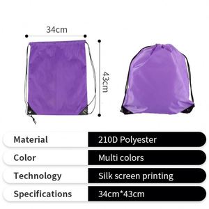 Bolsa Deportiva Personalizada al por Mayor con Logotipo, Bolsa con Cordón para Promoción - Product Image 2