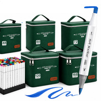 Ensemble de marqueurs FOX FEEL, marqueurs de couleur, marqueurs à l'alcool, rechargeables, double pointe, pour le dessin, le croquis, le manga, fournitures scolaires