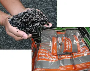 Roadphalt materiale di riparazione stradale istantaneo asfalto freddo prodotto di vendita caldo per il tempo di pioggia 25kg per la strada
