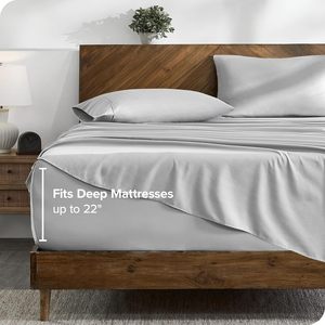 400TC 100% hữu cơ 6 cái Ga Trải Giường túi sâu bộ đồ giường đặt - Product Image 5