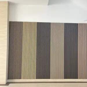 MDF Polyester Backing Wood Slat Acoustic Panel