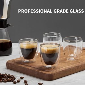 Set di Tazze da Espresso a Doppia Parete da 3 Once, Bicchieri Trasparenti per Caffè Espresso, Bicchierini Isolati a Doppia Parete - Product Image 2