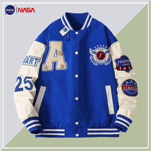 <span class=keywords><strong>Chaqueta</strong></span> Blazer de Béisbol Estilo Americano de la <span class=keywords><strong>NASA</strong></span> para Hombre y <span class=keywords><strong>Mujer</strong></span>, Nueva Colección Otoño-Invierno, Holgada, Moderna, de Marca, para Parejas, Casual, con Cierre de un Solo Botón - Product Image 2