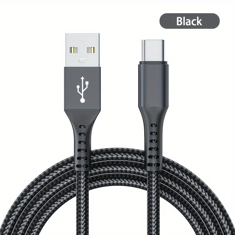 Custom Logo High Quality USB A To Type C Nylon Braided Data Cable For Cell Phone Mobile Phone