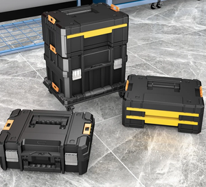 Caja <span class=keywords><strong>de</strong></span> <span class=keywords><strong>Herramientas</strong></span> Portátil <span class=keywords><strong>de</strong></span> Acero y Plástico Resistente AIRAJ, Personalizable, para Almacenamiento <span class=keywords><strong>de</strong></span> <span class=keywords><strong>Herramientas</strong></span> y Uso en Jardín - Product Image 4