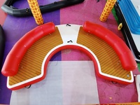 Équipement de jeu aquatique d'été Chaise flottante gonflable Chaise de hangout Plate-forme de bain avec Eva Teak