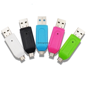 Lecteur de carte mémoire USB 2.0 OTG 2 en 1, lecteur de carte universel Micro USB TF <span class=keywords><strong>SD</strong></span> pour téléphone, ordinateur portable - Product Image 1