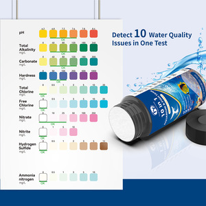 Tiras reactivas 10 en 1 para análisis de agua de acuarios y estanques, 100 tiras - Product Image 5