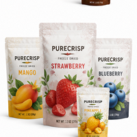 Sachet personnalisé à fond plat pour granola, mat, avec fermeture éclair, qualité alimentaire, pour snacks, pochette stand-up
