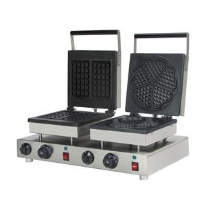 Machine <span class=keywords><strong>à</strong></span> grignoter <span class=keywords><strong>à</strong></span> gaufres en forme de coeur taiyaki électrique <span class=keywords><strong>à</strong></span> double bascule <span class=keywords><strong>mickey</strong></span> mouse poisson détachable vertical commercial antiadhésif - Product Image 1