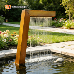 ม่านน้ำคุณภาพสูงสำหรับตกแต่งสวนภายนอก ผลิตในจีน ทำจากเหล็กคอร์เทน - Product Image 3