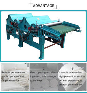 Máquina de Alta Velocidad para Abrir y Reciclar Algodón / Máquina de Cortar Tela / Procesamiento de Materiales No Tejidos con Motor - Product Image 4
