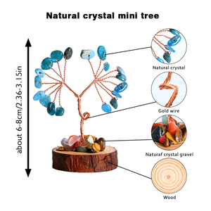 Wholesale Natural Healing Stones Chips Loose Gemstones <b>Crystal</b> Tree Wooden Bases <b>Crystal</b> Money Tree for Home Decor - Product Image 5