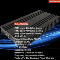Amplificateur stéréo de voiture Mono RMS 2000W 1D Strong Bass Subwoofer Amplifier Peak 4000W Max 1ohm Class D Car Amplifier Monoblock