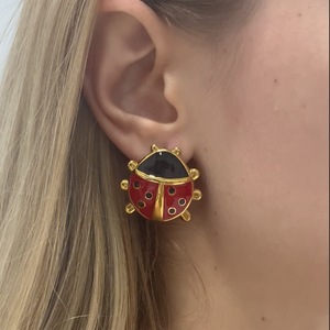 Set di Gioielli J&D Elegante a Forma di <span class=keywords><strong>Coccinella</strong></span>, Placcato Oro 18k, Acciaio Inossidabile, Orecchini e <span class=keywords><strong>Collana</strong></span> Classici a Forma di <span class=keywords><strong>Coccinella</strong></span> - Product Image 4