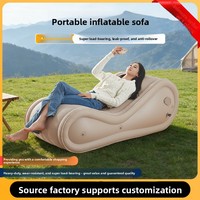 Canapé gonflable de luxe écologique en PVC auto-gonflant, coussin de couchage, chaise longue gonflable pour le camping en plein air