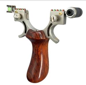 Fronde Lance Pierre 4 Elastiques En ALU Ultra Puissance Slingshot Chasse Camping Item 10750341
