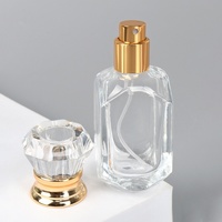 Botella de Perfume de Vidrio Transparente de Alta Gama de 30 ml de Gran Capacidad con Pulverizador, Tapón de Goma, Botella Vacía para Aromaterapia con Serigrafía