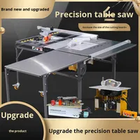 Scie à table horizontale pour le travail du bois, multifonctionnelle, pliable, sans poussière, précision, banc de travail mécanique à poussée-tirage